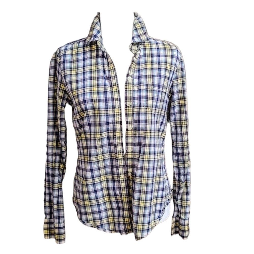 Y2K Vintage American Eagle button down plaid shirt, pockets classic prep fit XS